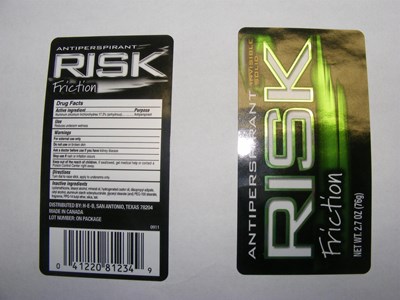 Image Of Risk Friction Label (Heb Risk Friction Label Image)